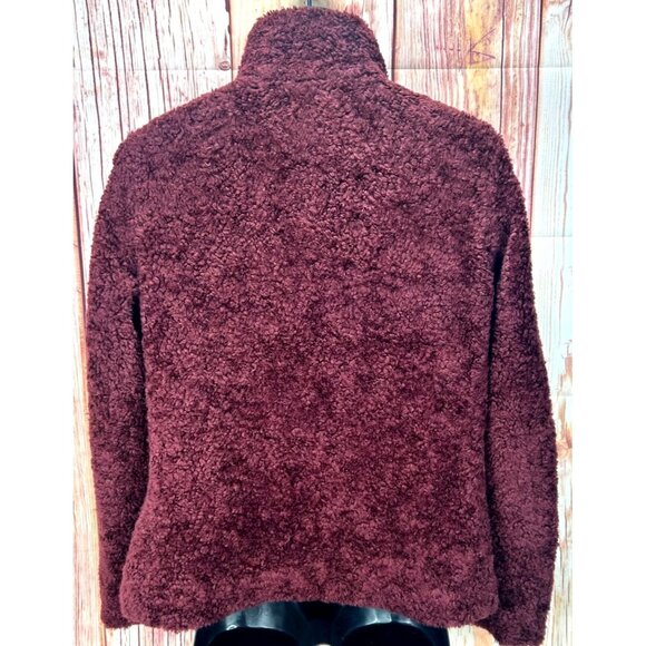 Pendleton Womens Sherpa Fleece Jacket Medium Wool Plaid Pocket - Picture 2 of 6